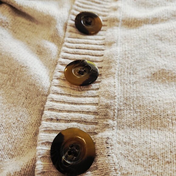 3/$15 asymmetrical beige and brown sweater - Picture 2 of 6